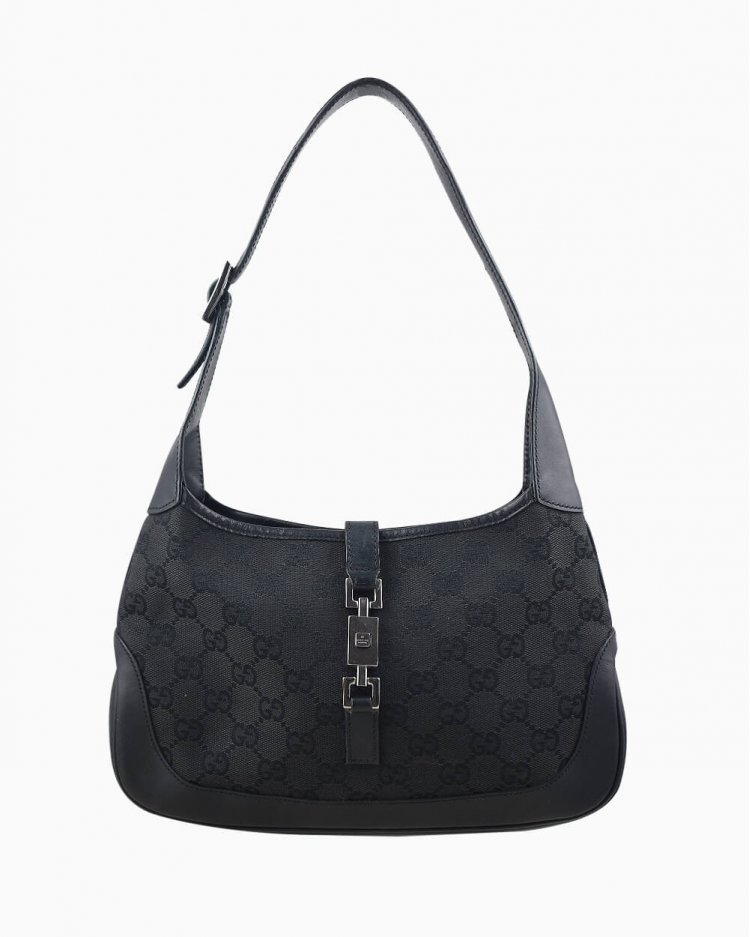 Bolsa Gucci Jackie Hobo Original Monograma Preta Feminino
